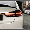 أجزاء السيارات أضواء سيارات الذيل الجمعية لهوندا سيتي 2014-2018 المصابيح الخلفية A6 نوع led drl تشغيل ضوء الضباب الخلفية موقف السيارات