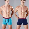 Bonitos Boxer Shorts Homens 4 Pçs / lote Underwear para Homens Algodão Homens Calças Bambu Mariconera Calecon Macho Underpants Sexy Bran H1214