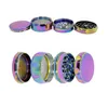 Wholesale 60mm Zinc Alloy 4 layer Rainbow Smoking Tobacco Herb Grinders Smoke Crusher For Smoke Pipe Accessories