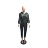 Damskie spodnie damskie spodnie Haoohu kobieta ubrania stroje bawełniane z długim rękawem Top bluzy i spodnie Hurtownie Streetwear Ladies Green Set Urban 202