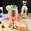 Pineapple Cocktail Cup Moskou Mule Mokken Roestvrijstalen Wijnglas Cups Originaliteit Metalen Koper Mok Gift Tumbler DHJ72