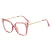 النظارات الشمسية للأزياء الأزياء الأزرق الأزرق نظارات 2022 Cat Eye Designer Ladies Eyeglasses Ponticible Frame UV400264T