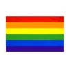 90 * 150 cm Rainbow Flag Podwójna Linia Crimping Ta sama Sex Flags Square Banner Gospodarstwa domowego Produkty ogrodowe