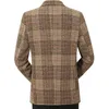 Men Blazers Suit Coats Male Business Casual Plaid Coat Brand Clothing2513