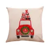 Cuscino per decorazioni per un camion rosso per natale per esterni copri 45*45 cm per ufficio automobilistico domestico