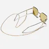 Cadres de lunettes de soleil Simple Lanière d'or masquée à la chaîne masquée