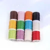 Clothing Yarn 12pcs 10m Waxed Cotton Cord DIY Articles Woven Rope Colorful Knitting For Art Decoration