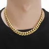 10mm 12mm Men Women Hiphop Cuban Link Chain Necklace Bracelet 316L Stainless Steel High Polished Casting Jewelry Sets Choker Chains Double Safety Clasps