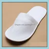 Disposable Slippers Bath Supplies El Home & Garden Nice Quality Soft One-Time Shoe White Sandals Babouche Travel Shoes Drop Delivery 2021 Op