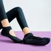 Sports Socks Infiler Women Yoga Silicone Icke-halk Snabbtorkad andningsbar bomull Rygglös fitness Pilates Dance Ladies