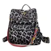 Mode damer ryggsäck kvinnor leopard väskor pu läder två-axel ryggsäckar stil