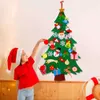 Feengrise Filc DIY Choinka Wesołych dekoracji dla domu Ornament Xmas Navidad Rok prezenty Dzieci 211018