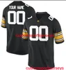 Gestikte mannen vrouwen jeugd Iowa Hawkeyes White Black Yellow NCAA Football Jersey Custom Any Name Number XS-5XL 6XL