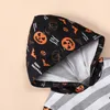 Spring Autumn Halloween Baby Romper Long Sleeve Hooded Christmas Toddler Jumpsuits One Piece Striped Plaid Bodysuits Clothes M3730