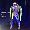 Stage Wear Nightclub Costume Pour Hommes Future Technology Sense Costume En Cuir Verni Gogo Dancewear Party Festival Rave Outfit VDB4033258h