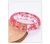 Bracelet romantique jaune rouge fleur séchée résine époxy Bracelet pour femmes filles enfants bijoux créatifs goutte