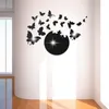 Adesivos de Parede 18 Pcs 3D Borboleta Espelho Etiqueta Decalque Arte Removível Partido De Casamento Decoração Kids Room Acessórios domésticos