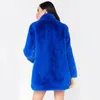 Kadın kürk sahte kadın paltolar 2022 düz renkli kalın sıcak ceket gevşek rahat peluş moda dış giyim palto artı boyut 5xl