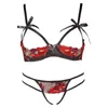 NXY sexy setWomen Lingerie Sexy Seduction Seni aperti Reggiseno push-up piccolo Set di biancheria intima per mutandine 1127