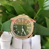 Orologi da polso perfetti 3KF waches 5168G-010 5168 42mm quadrante verde impermeabile calibro 324 S C movimento meccanico trasparente automatico cinturino in caucciù naturale orologio da uomo