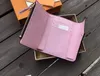 Carteira de couro por atacado de qualidade de qualidade para designer para carteira de carteira curta multicolor feminina bolsa clássica zíper de bolso checado#154