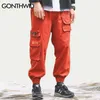 Gonthwid Side Rits Pockets Cargo Harem Joggers Broek Mannen Hip Hop Casual Sweatbrood Streetwear Harajuku Mode Broek 210715