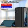 مفصل 360 حالة غير لامع لـ OPPO Find N2 Find N Case Glass Movie Cover Cover Hard Camera Cover