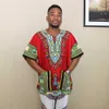 (Snabb) Est Fashion Design African Traditional Print 100% Bomull Dashiki T-shirt för Unisex 210716