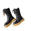 Klassieke vrouwen casual laarzen mode martin boot vrouw warm lederen schoenen hoge kwaliteit dames ontwerper ridder booties p90544