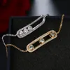 Bracelets de charme Orztoon Vintage Zircon Roues roulantes Insolite pour les femmes de luxe Argent Couleur Chaîne Bracelet Tendance Femme Bijoux Cadeau