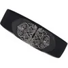 Cinture Donna Moda Cintura elastica Bottone Cintura larga PU da donna per decorazione camicia elegante 3001