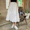 Korobov Women Mini Skirts Korean Bow A-Line Skirt Vintage High Waist Elegant White Skirts New Summer Faldas Mujer 210430