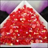 Rhinestones Gevşek Boncuk Takı 5000 adet / torba SS16 4mm 10 Renk Jelly AB Reçine Kristal Flatback Süper Glitter Nail Art Strass Düğün Decorati