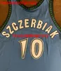 100% Sömda #10 Wally Szczerbiak Basketball Jersey Mens Women Youth Custom Number Name Jerseys XS-6XL