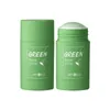 Zielona herbata czyszczenie bakłażan oczyszczająca glina w sztyfcie stała maska kontrola oleju przeciwtrądzikowy krem błotny uroda pielęgnacja skóry twarzy