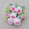 Casamento romântico rosa bouquet noiva nupcial dama de honra artificial flores dia dos namorados festa de casamento casa decoração flor rra11207