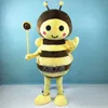 Costumi mascottePiccola ape Costume della mascotte dei cartoni animati Bambola Vestiti per bambole animali Indossare parata Puntelli per spettacoli ambulanti