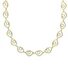 Dames Turkse Eye Links Chain 35 + 10cm Choker Kettingen Geluk Symbool Geometrische Sieraden voor Festival Party Necklace