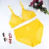 NXY sexy setVarsbaby Summer Sexy Lingerie French High-Waist Panties Transparent Underwear Unlined Breathable See-Through Bra Set 1128