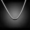 Sterling Silver 5mm Round Box Chain 18/20/24 Inch Necklace For Woman Men Fashion Wedding Engagement Charm Jewelry Chains