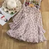 Meninas bonitos vestido novo verão meninas roupas flor princesa vestido crianças verão roupas bebê meninas vestido casual wear 3 8y 1774 b3