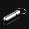 Storage Bags Simple Design Waterproof Stainless Steel Container Pills Holder Box Bottle Key Chain Valentine's Day Gift
