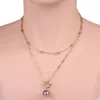 Natural Baroque Style Fresh Water Pearl Pendant Gold Copper Chain Long Sweater Necklace for Women and Men Girls039 Jewelry1449519