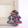 Affascinante catena chiave dell'albero di paillettes glitterate Portachiavi della pianta del paillettes di modo per gli accessori del pendente della borsa dell'automobile delle donne