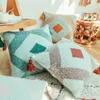 Cushion/Decorative Pillow 45x45cm Cushion Cover Square Case Diamond Orange Mint Green Brown Home Decoration Sofa Feather Tassels Plush