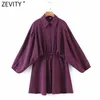 Femmes Mode Solide Couleur Batwing Manches Taille élastique Chemise Robe Femme Chic Kimono Robe Casual Tissu DS4912 210420