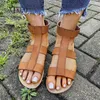 Kvinnor Skor Casual Sandaler Kvinna Non-Slip Sandal För Gladiator Platform Ladies Flats Utomhus Kvinna Retro 2021 Y0721