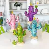 Kerstdecoraties 1pc Decoratie Navidad Retro Cactus Gloeiende Boomhars Ornamenten Kunstwerk Geschenken