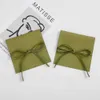 Pequeñas bolsas de terciopelo de microfibra plegadas, paquete de joyería elegante para anillo de boda, pendientes, collar, regalos de Navidad, bolsa de embalaje