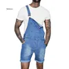 New Men Denim Bib Workwear Fashion Denim Jumpsuit con Pocket Jumpsuit Pagliaccetti X0621